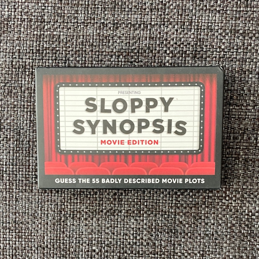 NWT Sloppy Synopsis Card Game, Hilarious Bad Movie Descriptions Quiz, Family Fun
